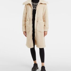 Varley Plush Longline Teddy Jacket in Cream